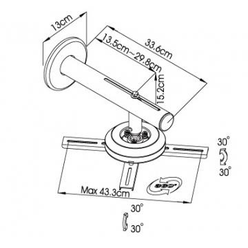 SOPORTE PROYECTOR PARED PJR-062